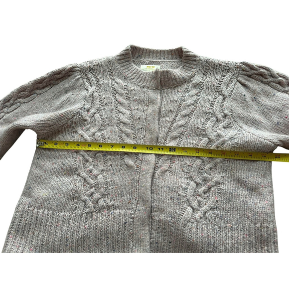 Maeve Anthropologie Cardigan Sweater Women M Cable Knit Preppy Academia - Picture 4 of 6